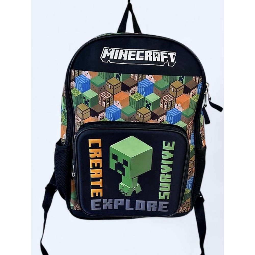 Minecraft Creeper Kids Medium Backpack With Light Up Creeper